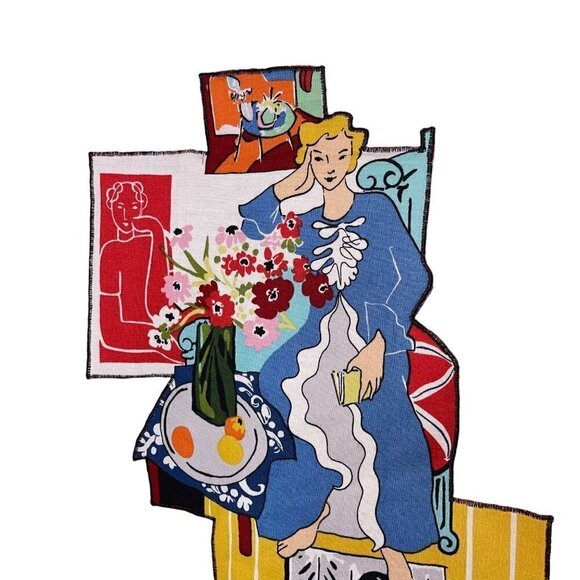 Judy Waltz Joy In Design Vintage Womens Vest Size XL Red Handmade Applique Linen - Picture 7 of 10